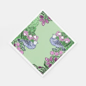 フォークアートバーズフラワーズどんぐり スタンダードランチョンナプキン (角)