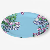 フォークアートバーズフラワーズどんぐり ペーパープレート (アングル)