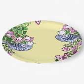 フォークアートバーズフラワーズどんぐり ペーパープレート (アングル)