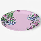 フォークアートバーズフラワーズどんぐり ペーパープレート (アングル)