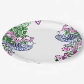 フォークアートバーズフラワーズどんぐり ペーパープレート (アングル)