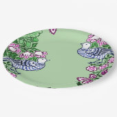 フォークアートバーズフラワーズどんぐり ペーパープレート (アングル)