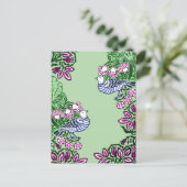 フォークアートバーズフラワーズどんぐり ポストカード (スタンド正面)