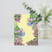 フォークアートバーズフラワーズどんぐり ポストカード (スタンド正面)