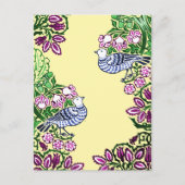 フォークアートバーズフラワーズどんぐり ポストカード (正面)