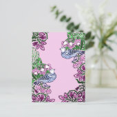 フォークアートバーズフラワーズどんぐり ポストカード (スタンド正面)