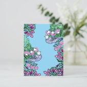 フォークアートバーズフラワーズどんぐり ポストカード (スタンド正面)