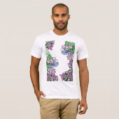 フォークアートバーズフラワーズどんぐり Tシャツ (正面フル)