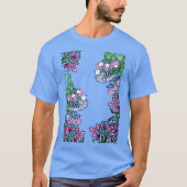 フォークアートバーズフラワーズどんぐり Tシャツ (正面)