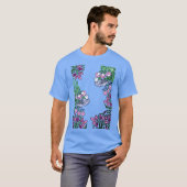 フォークアートバーズフラワーズどんぐり Tシャツ (正面フル)