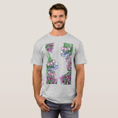 フォークアートバーズフラワーズどんぐり Tシャツ (正面フル)