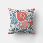 フォークアートバードインフラワーズデザイン クッション (裏面)