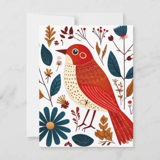 フォークアートバード シーズンカード (正面)