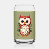 フォークアートパッチワークフクロムコテージコアデザイン ガラス缶 (裏面)