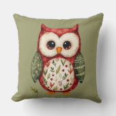 フォークアートパッチワークフクロムコテージコアデザイン クッション (正面)