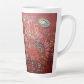 フォークアートパレーケートと花 カフェラテマグ (右)