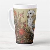 フォークアートパレーケートと花 カフェラテマグ (左アングル)