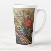 フォークアートパレーケートと花 カフェラテマグ (右)