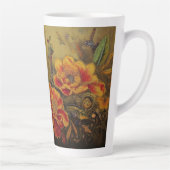 フォークアートパレーケートペイズリーと花 カフェラテマグ (右)