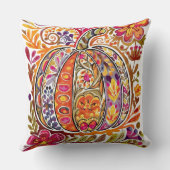 フォークアートパンプキン装飾用クッション素朴秋花 クッション (裏面)