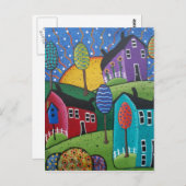 フォークアートビッグサンバイロリエバレット葉書 ポストカード (正面/裏面)