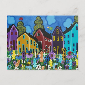 フォークアートビー忙しバイロリエバレット葉書 ポストカード