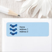 フォークアートファンタジーかわいいブルーバード赤いハート ラベル (インサイチュ)