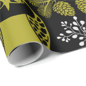 フォークアートフクロウプリント ラッピングペーパー (ロールコーナー)