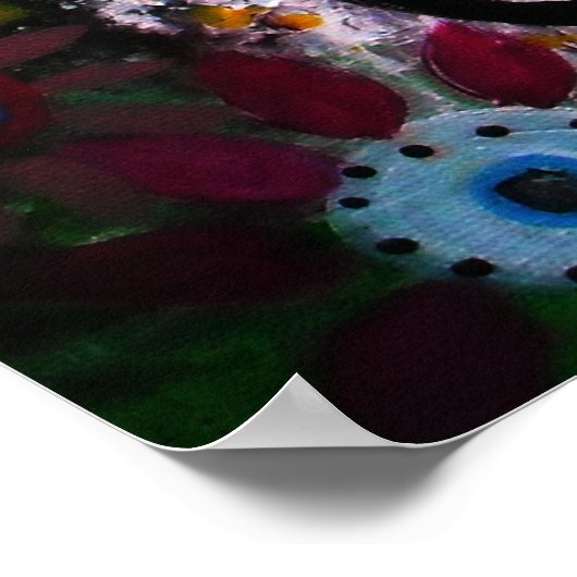 フォークアートフクロウ絵画の日 ポスター (角)