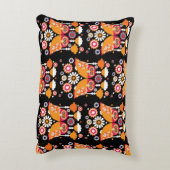 フォークアートフクロウ アクセントクッション (裏面(縦))