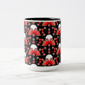 フォークアートフクロウ ツートーンマグカップ (中央)