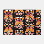 フォークアートフクロウ ドアマット (正面)