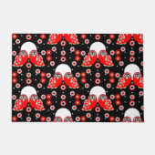 フォークアートフクロウ ドアマット (正面)