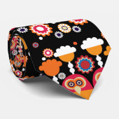 フォークアートフクロウ ネクタイ (ロール)