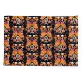 フォークアートフクロウ 枕カバー (裏面-左)