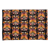 フォークアートフクロウ 枕カバー (正面右)