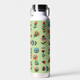 フォークアートフラワーウォーターボトル ウォーターボトル