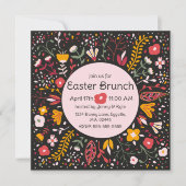 フォークアートフラワーズイースター 招待状 (正面)
