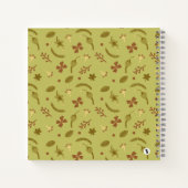 フォークアートフラワーズグリーン ノートブック (裏面)