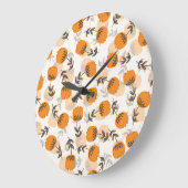 フォークアートフラワーズスカンジナビアスタイル ラージ壁時計 (傾斜)