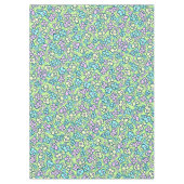 フォークアートフラワーズパステルカラー春グリーン テーブルクロス (正面)