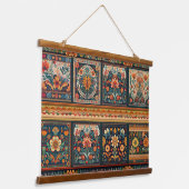 フォークアートフラワータイルワルつるズ 吊り下げ型タペストリー (傾斜あり)