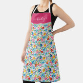 フォークアートフラワーパターン2 エプロン (インサイチュ)
