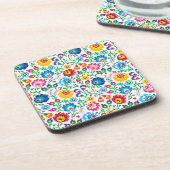 フォークアートフラワーパターン2 コースター (左側)