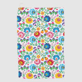 フォークアートフラワーパターン2 ゴルフタオル (正面)