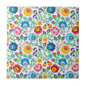 フォークアートフラワーパターン2 タイル (正面)