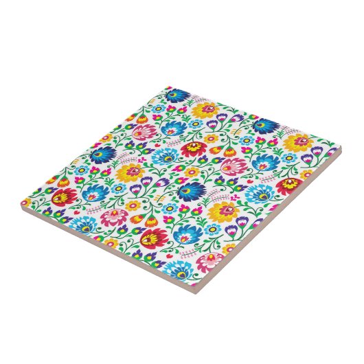 フォークアートフラワーパターン2 タイル (側面)