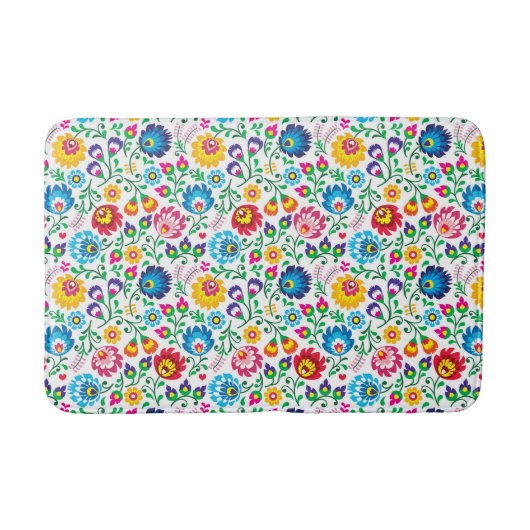 フォークアートフラワーパターン2 バスマット (正面)