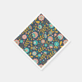 フォークアートフラワーパターン スタンダードカクテルナプキン (角)