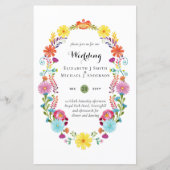 フォークアートフラワーフェスタ結婚式招待状ボダ (正面)